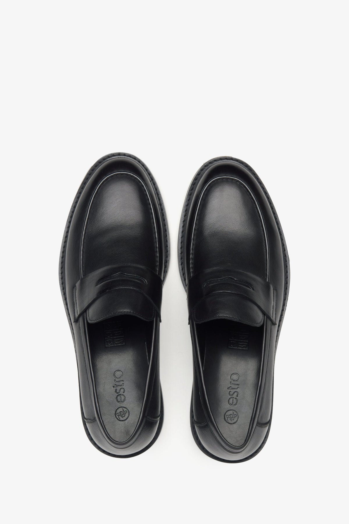 Herren Slipper aus hochwertigem Leder schwarz Estro ER00115807