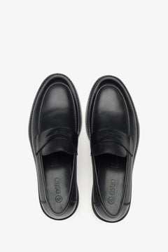 Herren Slipper aus hochwertigem Leder schwarz Estro ER00115807