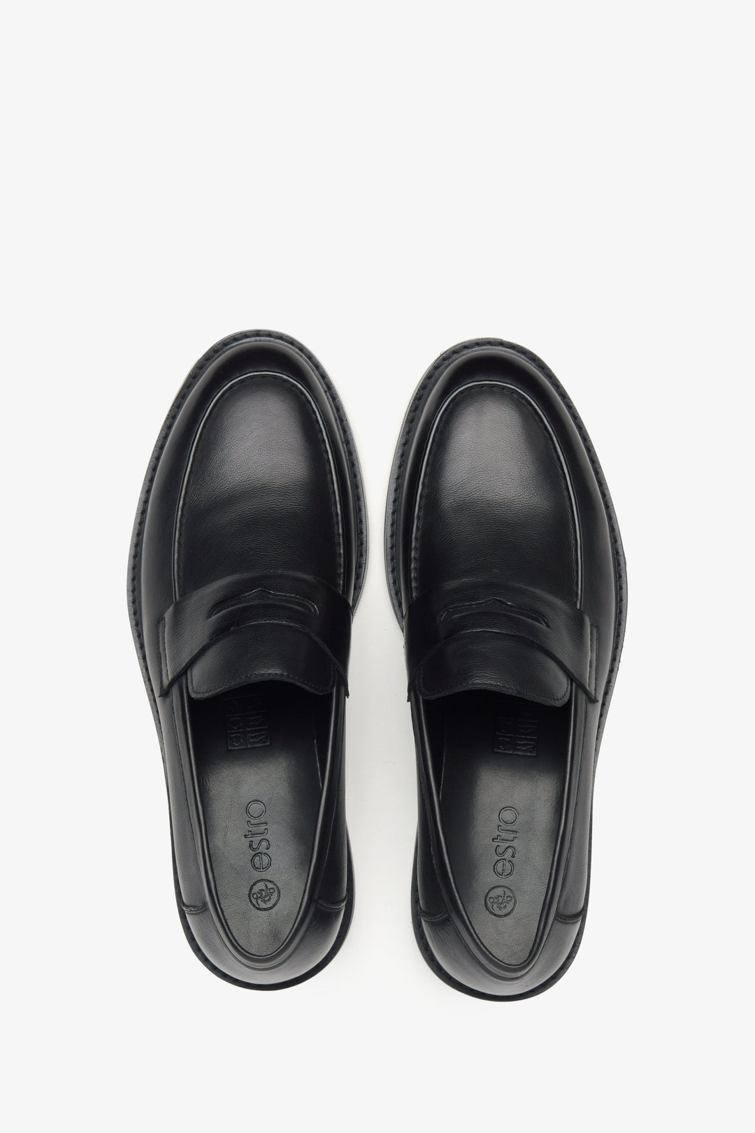Herren Slipper aus hochwertigem Leder schwarz Estro ER00115807