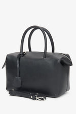 Schwarze italienische Leder-Satchel für Damen Estro ER00116699.