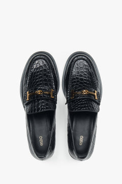 Estro Leder-Mokassins in Schwarz – zeitlose Damenschuhe für das Business-Outfit.