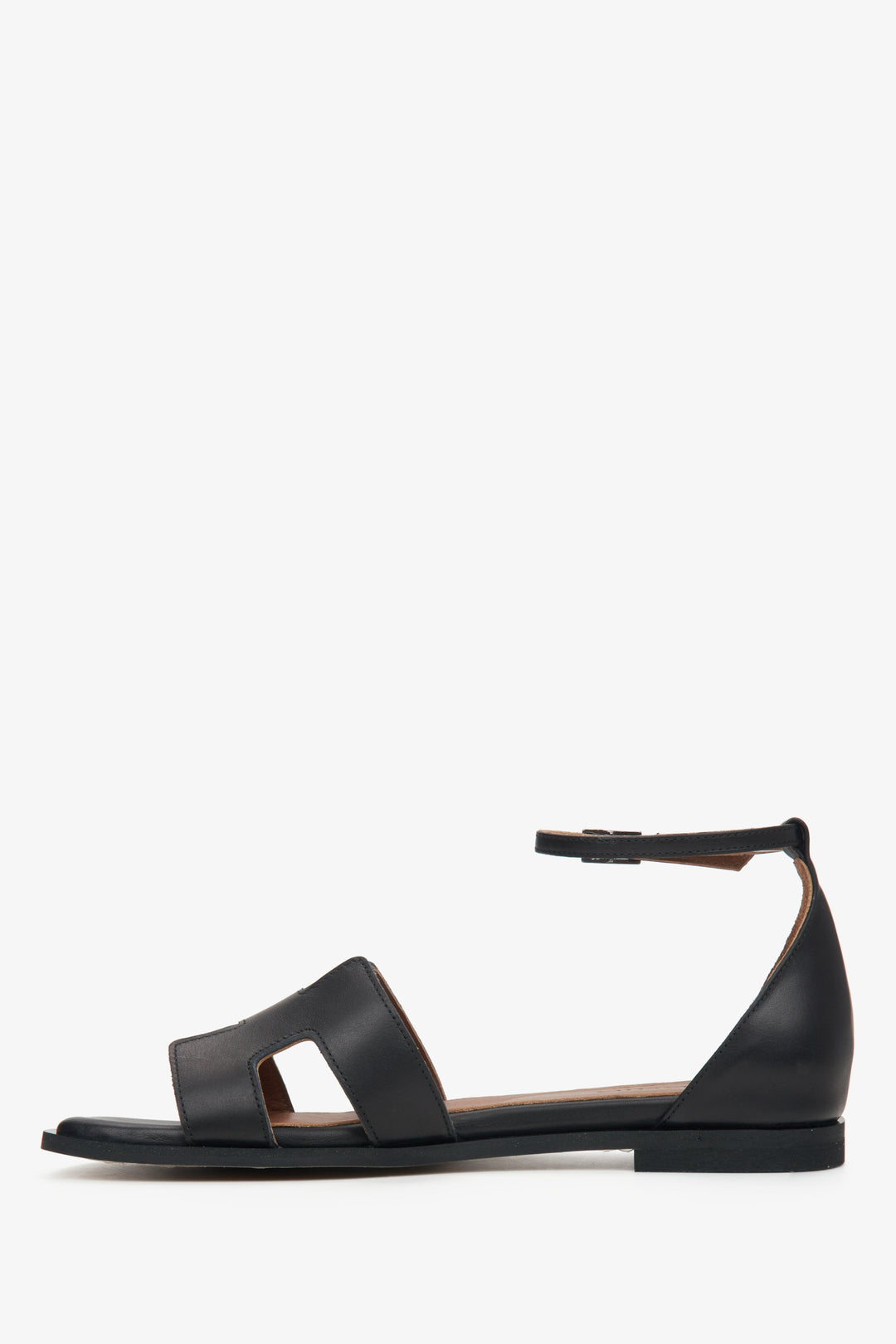 Sandalen schwarz Damen – Seitenansicht.