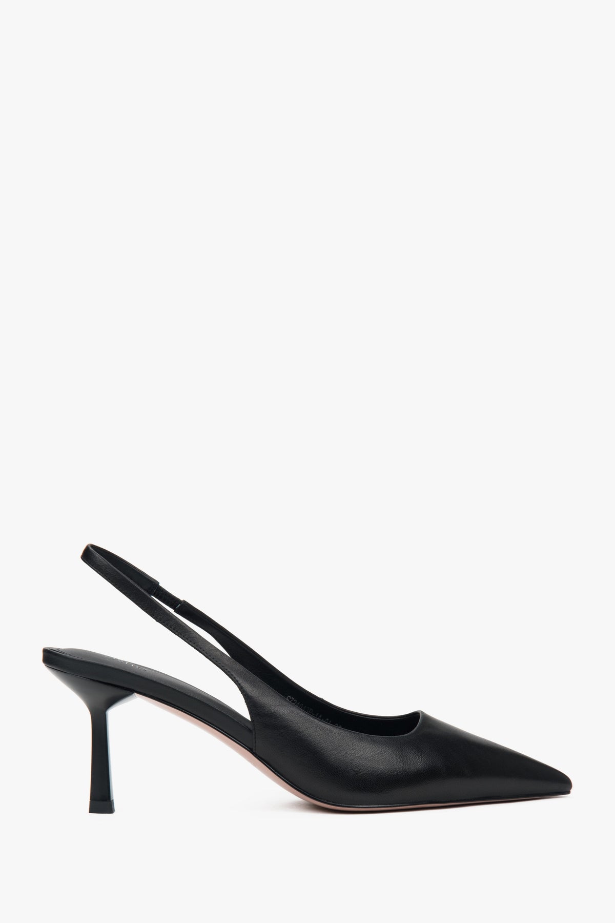 Damen Slingback Pumps aus schwarzem Leder Estro ER00116972