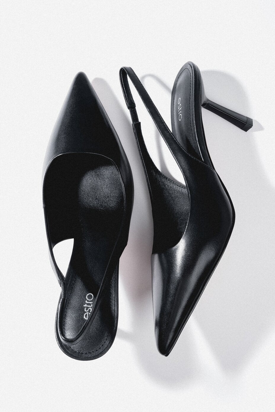 Schwarze High Heels aus Echtleder für Damen Estro ER00116972.
