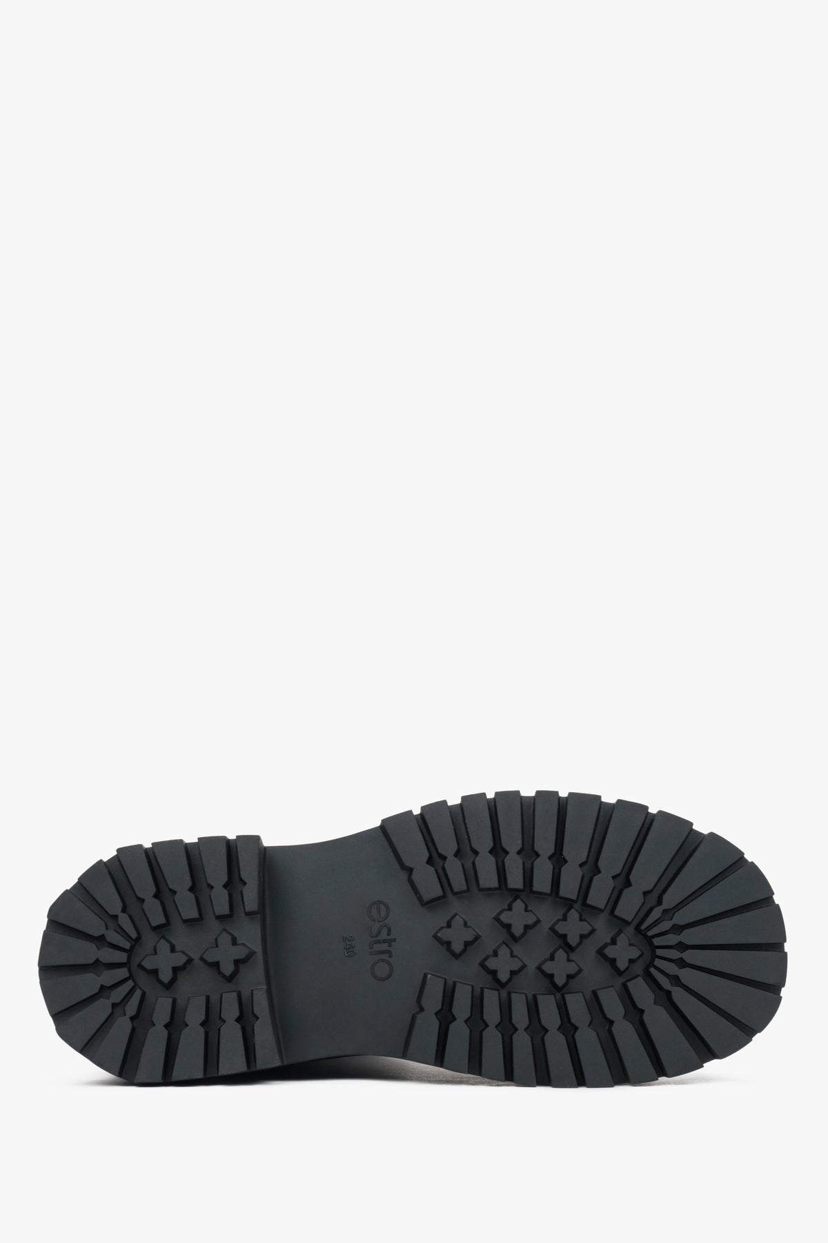 Damen-Chelsea-Boots aus glattem Leder in Schwarz, entworfen von Estro.

