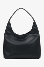Schwarzer Damen-Shopper aus echtem Leder Estro ER00116833.