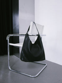 Schwarzer Damen-Shopper aus echtem Leder Estro ER00116833.