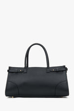 Schwarzer Damen-Shopper aus edlem italienischem Echtleder Estro ER00117491ю
