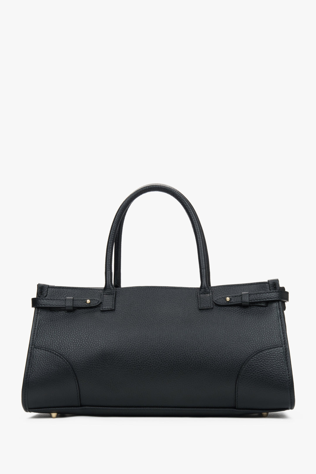 Schwarzer Damen-Shopper aus edlem italienischem Echtleder Estro ER00117491ю