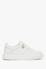 Weiße Ledersneaker für Damen mit flexibler Sohle Estro ER00117140.
