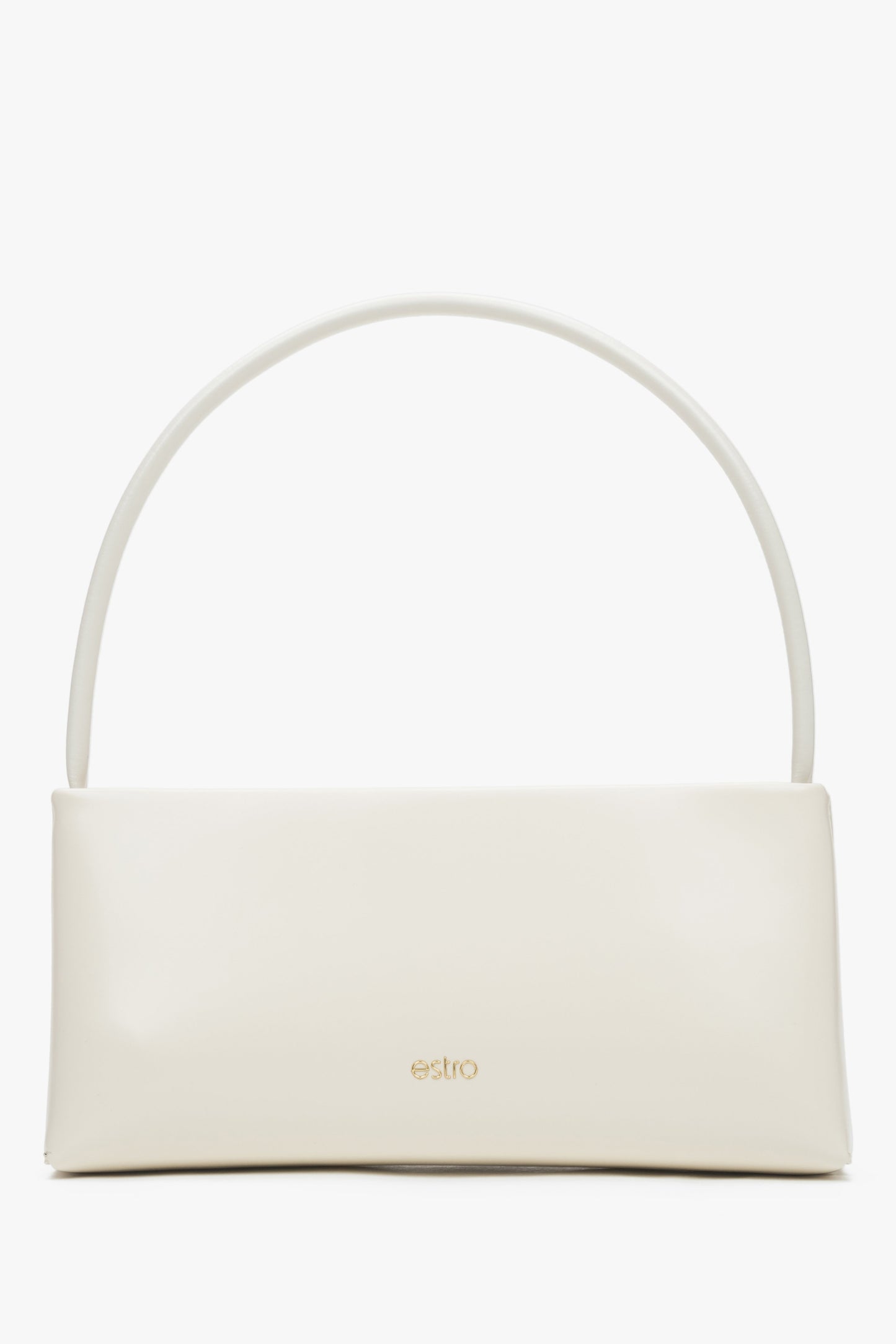 Stilvolle weiße Schultertasche als Accessoire zum eleganten Outfit.