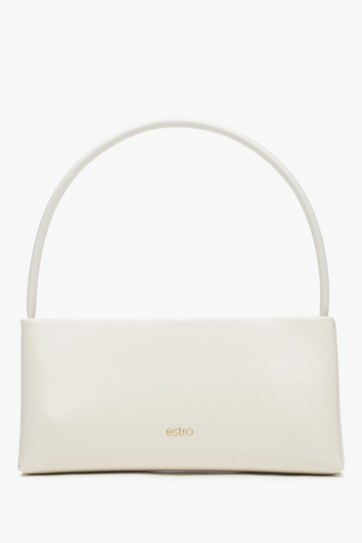 Stilvolle weiße Schultertasche als Accessoire zum eleganten Outfit.