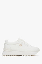 Weiße Damen-Sneaker aus echtem Leder mit flexibler Sohle – Estro ER00116921